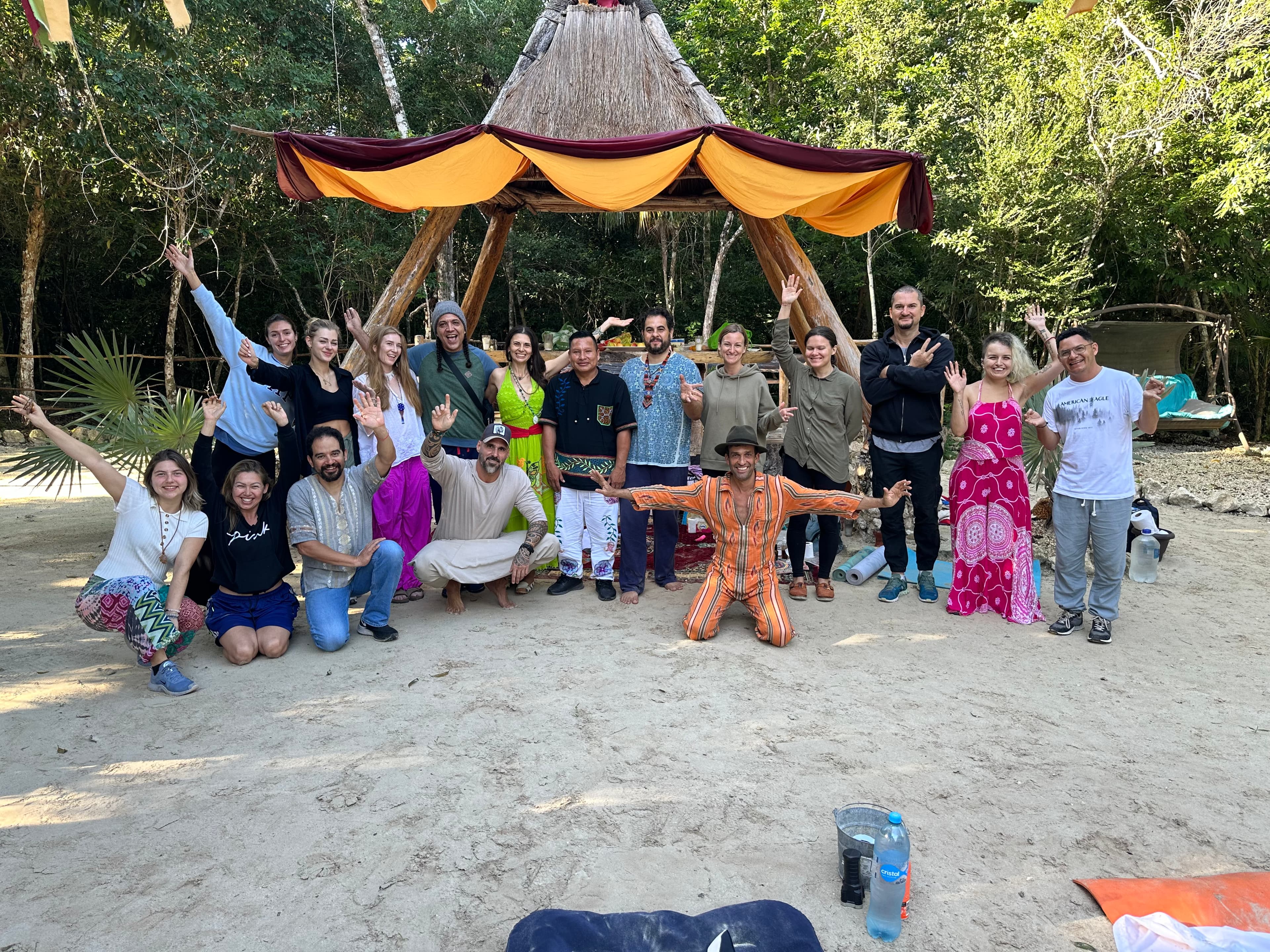 Guided Retreat Setting with Fire Circle in Tulum — AB Tulum Retreats gallery image