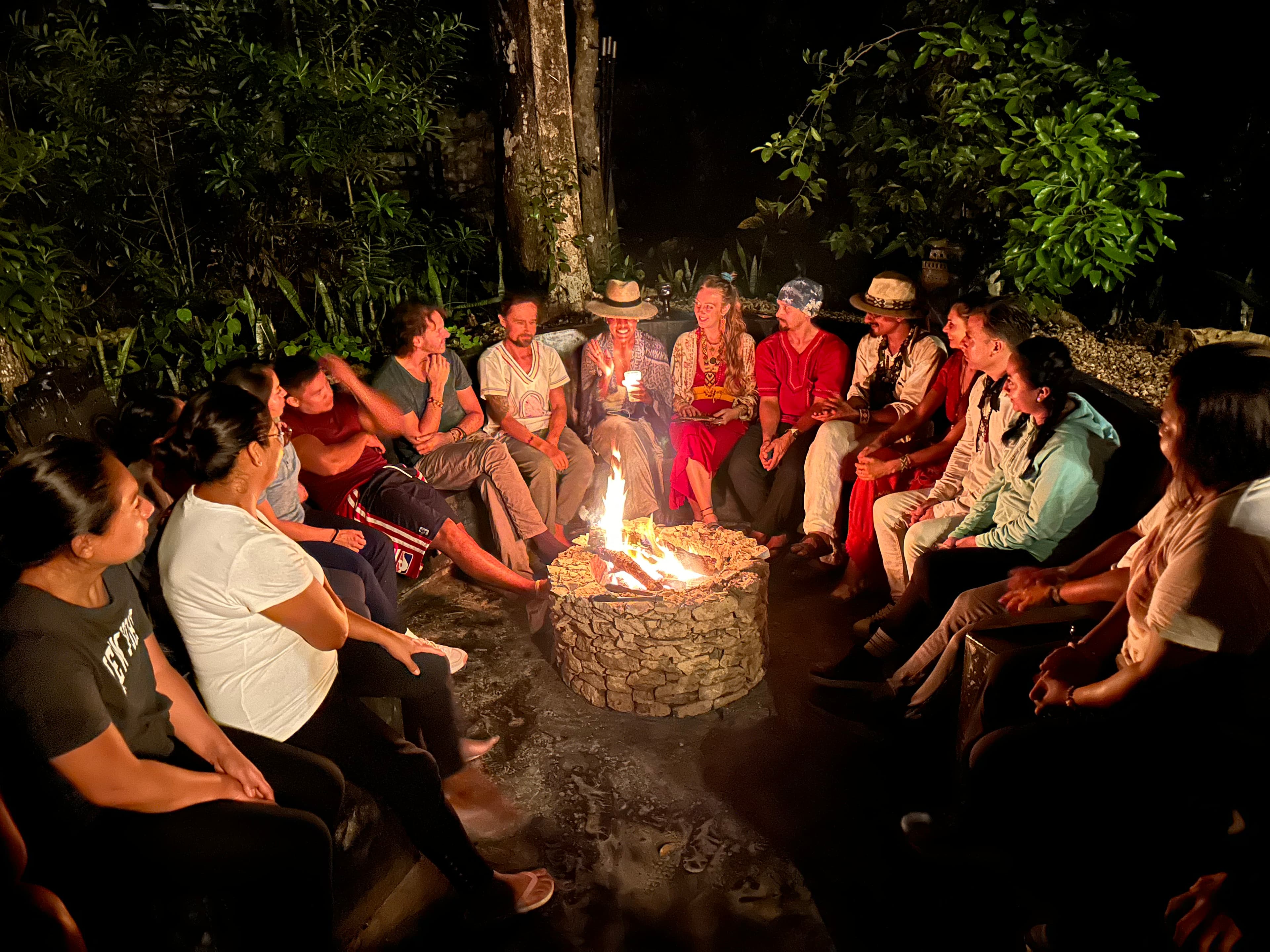 Small Group Fire Circle at a Tulum Retreat — AB Tulum Retreats gallery image