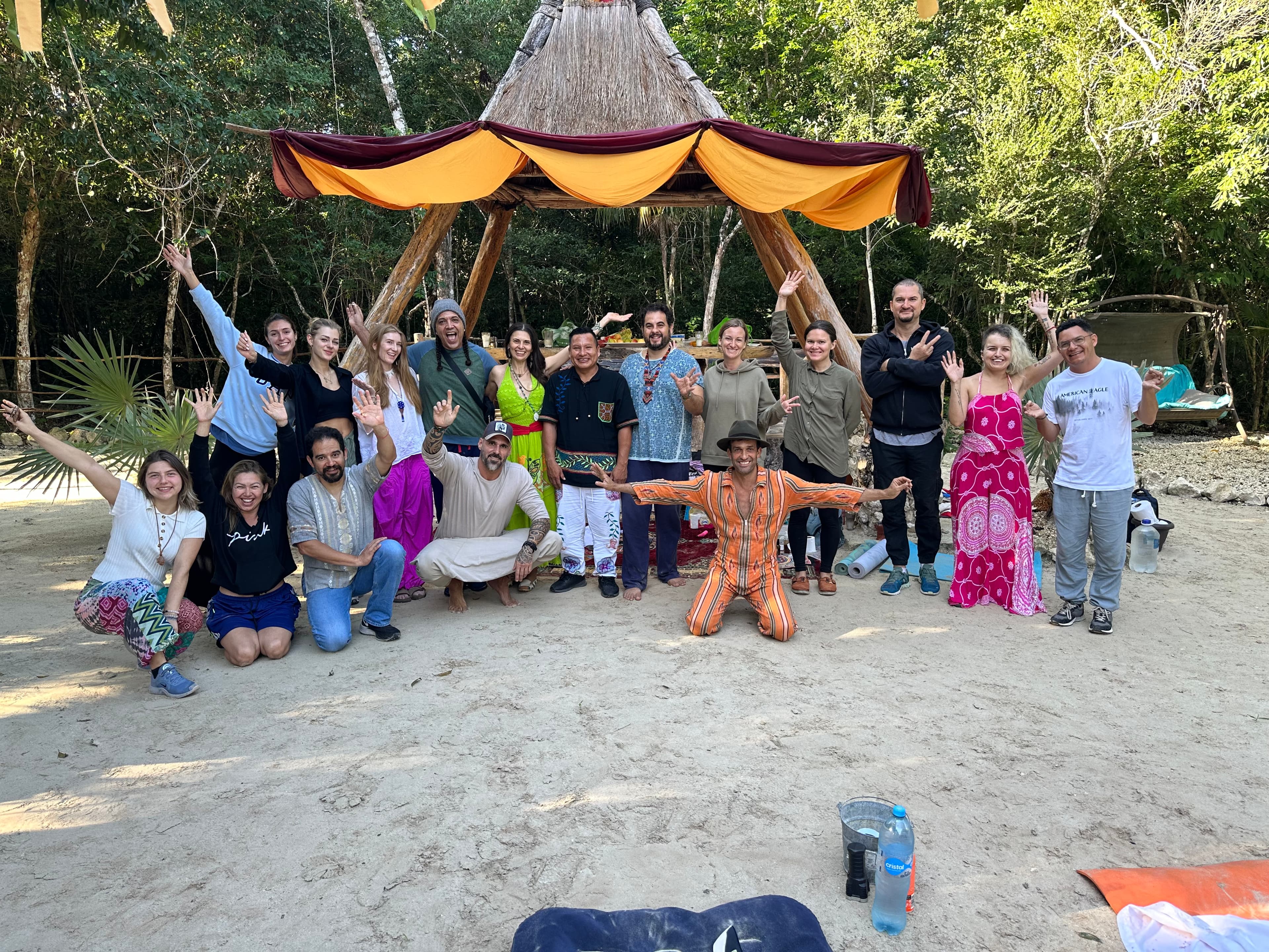 Evening Ceremony Circle for Spiritual Retreats Tulum — AB Tulum Retreats gallery image